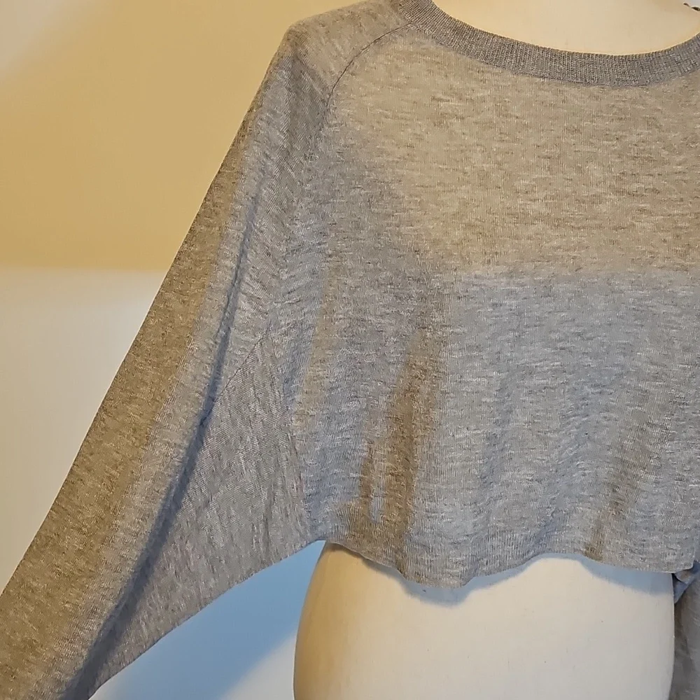 AllSaints Top Bundle Size Small Carme Stripe Tee & Mali Crew Neck Crop